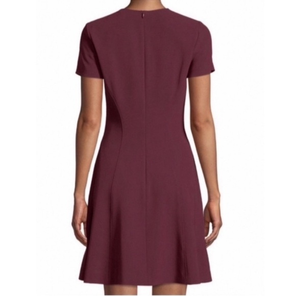 Theory Burgundy Fit and Flare Dress - Picture 3 of 10
